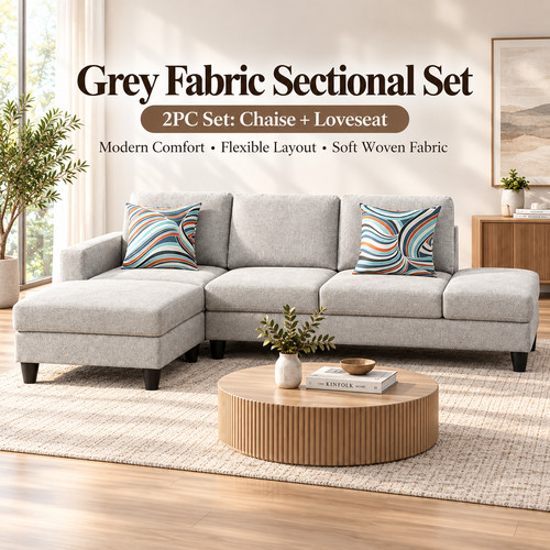 Grey white lint piece couch - white,